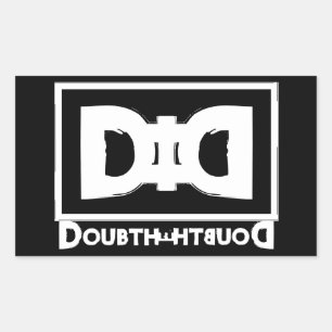 Conspiracy theory mockery motto: Doubt The Doubt Rectangular Sticker