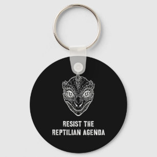 Conspiracy Theory Resist The Reptilian Agenda Key Ring