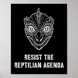 Conspiracy Theory Resist The Reptilian Agenda  Poster
