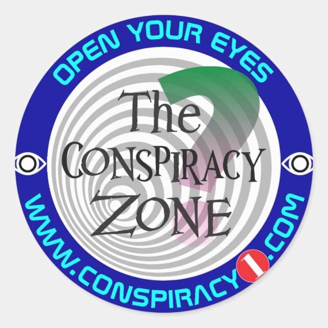 Conspiracy Zone Sticker (dark) (Front)