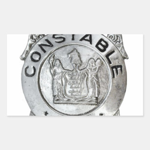 Constable Badge Rectangular Sticker