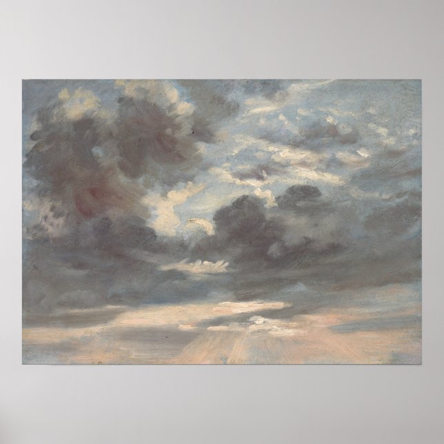 Constable - Cloud Study Stormy Sunset Poster (Front)