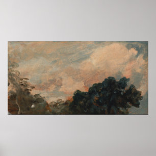 Constable - Cloud Study With Trees Poster