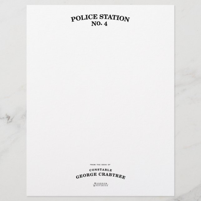 Constable Crabtree Stationery Personalized Letterhead (Front)