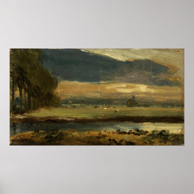 Constable - Dedham Church From Flatford Poster (Front)