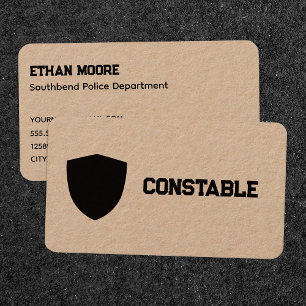 Constable Police Premium Kraft Business Card