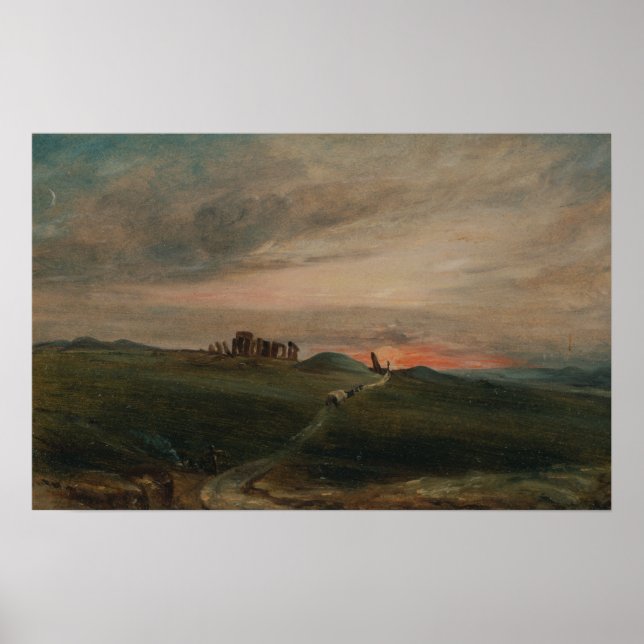 Constable - Stonehenge At Sunset Poster (Front)