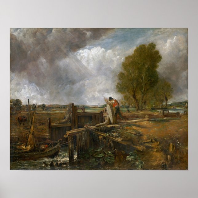 Constable - Study Of A Boat Passing A Lock Poster (Front)