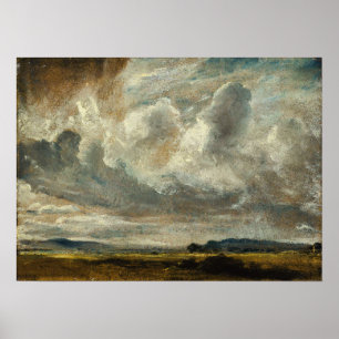 Constable - Study Of Clouds Over A Landscape Poster