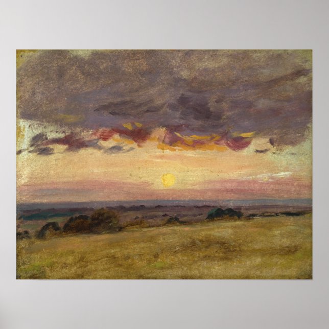 Constable - Summer Evening With Storm Clouds Poster (Front)