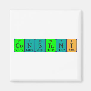 Constant periodic table name magnet