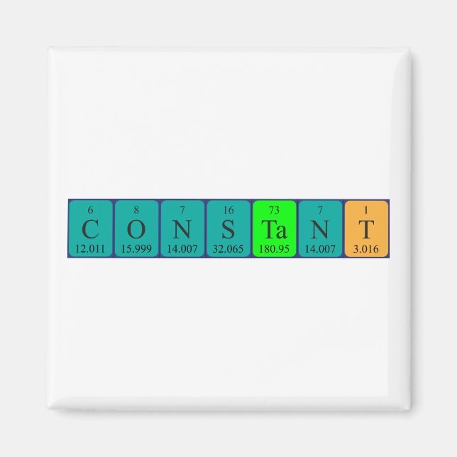 Constant periodic table name magnet (Front)
