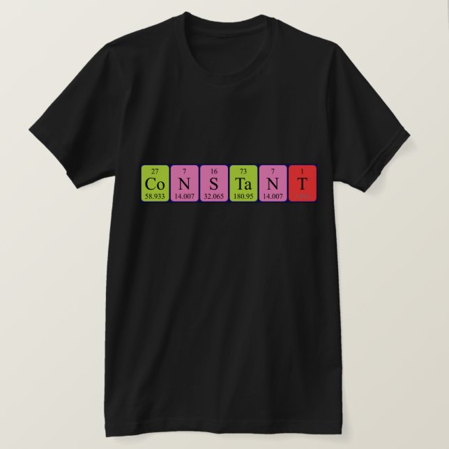 Constant periodic table name shirt (Design Front)
