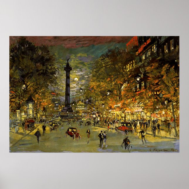 Constantin Korovin: The Square of Bastille, Paris Poster (Front)