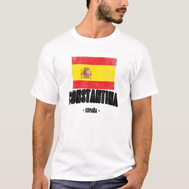 Constantina Spain Es Flag City - Bandera Ropa - T-Shirt (Front)