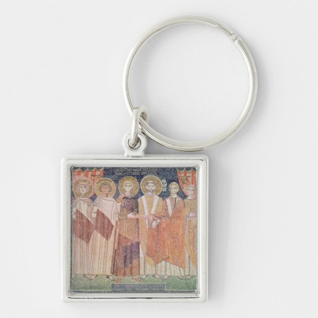 Constantine IV granting Bishop privileges Key Ring (Front)