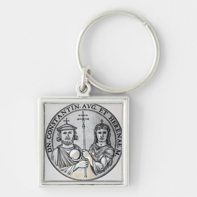 Constantine VI  and his Mother Irene Key Ring (Front)