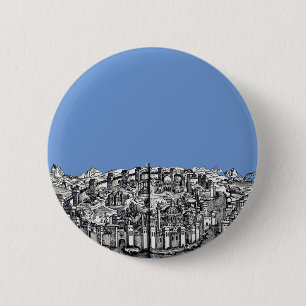 Constantinople capital of the Roman Empire 6 Cm Round Badge