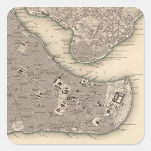 Constantinople Stambool Square Sticker