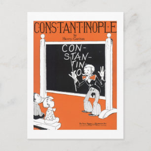 Constantinople Vintage Songbook Cover Postcard