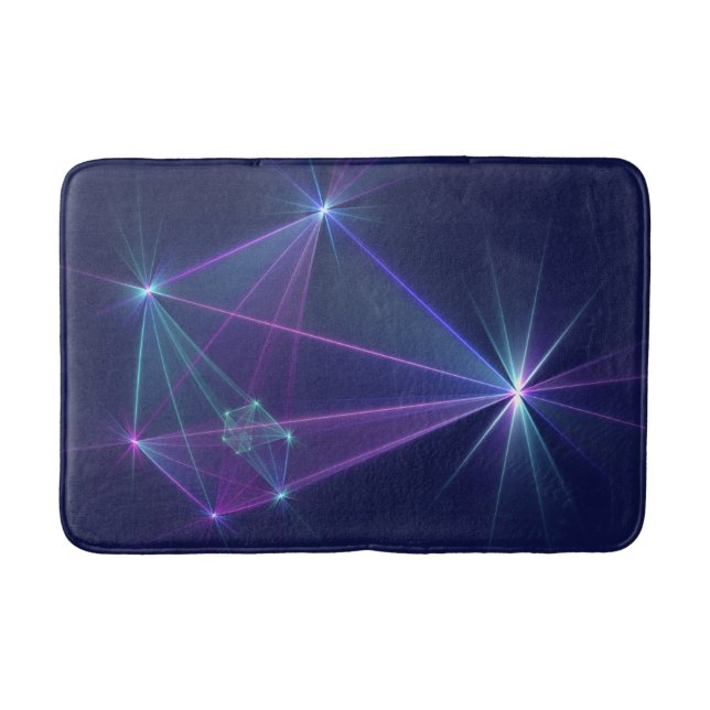 Constellation, Abstract Fantasy Fractal Art Bath Mat (Front)