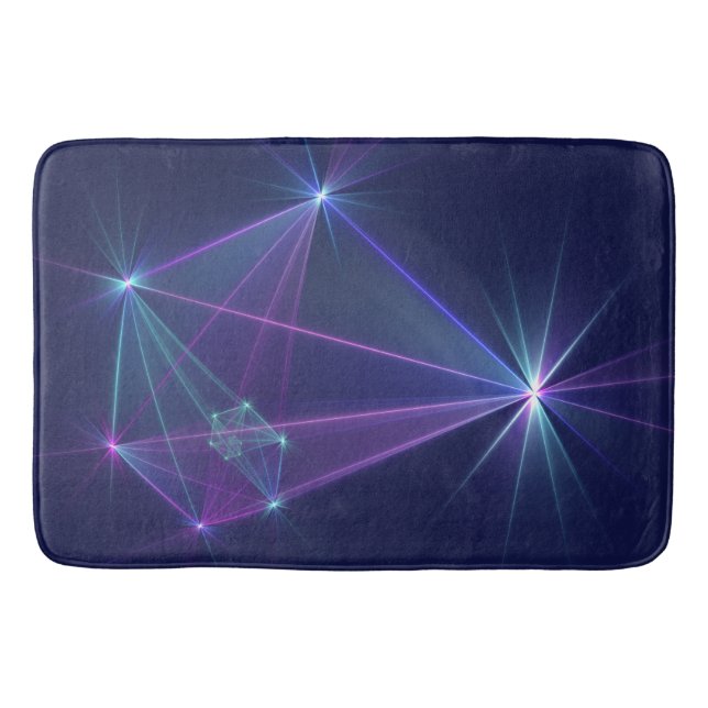 Constellation, Abstract Fantasy Fractal Art Bath Mat (Front)