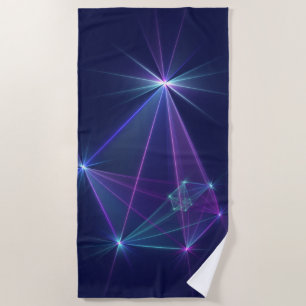 Constellation, Abstract Fantasy Fractal Art Beach Towel