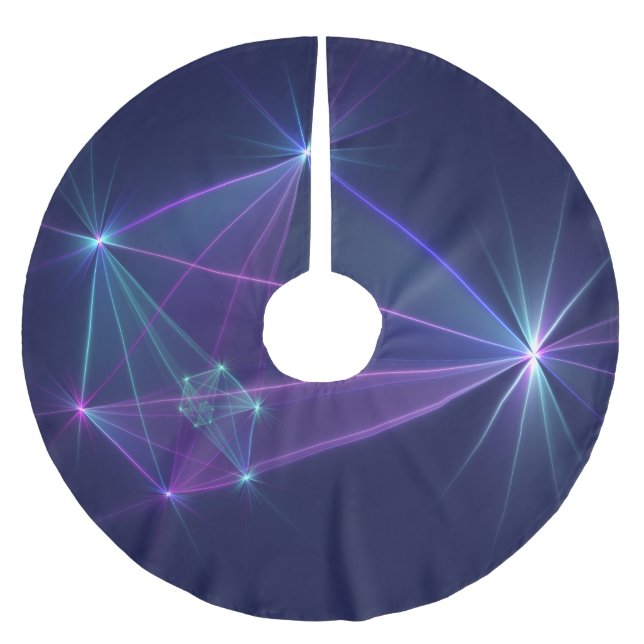 Constellation, Abstract Fantasy Fractal Art Brushed Polyester Tree Skirt (Front)