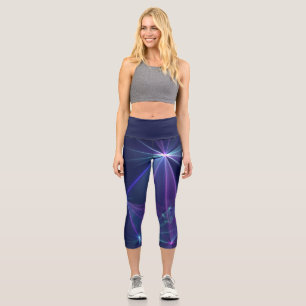 Constellation, Abstract Fantasy Fractal Art Capri Leggings