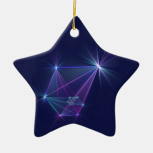 Constellation, Abstract Fantasy Fractal Art Ceramic Ornament