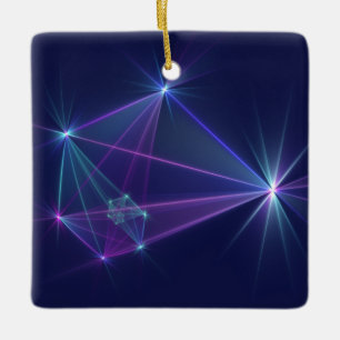 Constellation, Abstract Fantasy Fractal Art Ceramic Ornament