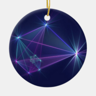 Constellation, Abstract Fantasy Fractal Art Ceramic Ornament