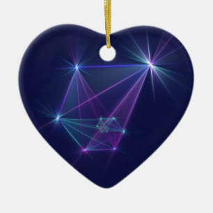 Constellation, Abstract Fantasy Fractal Art Ceramic Ornament