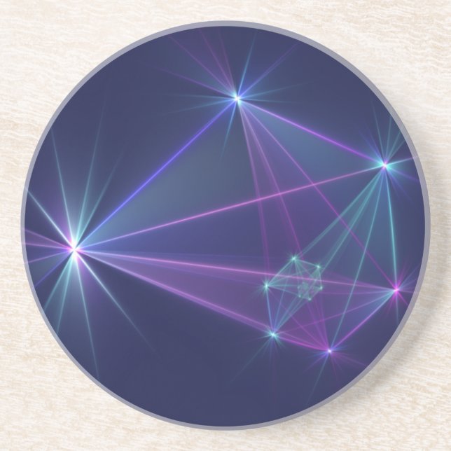 Constellation, Abstract Fantasy Fractal Art Coaster (Front)