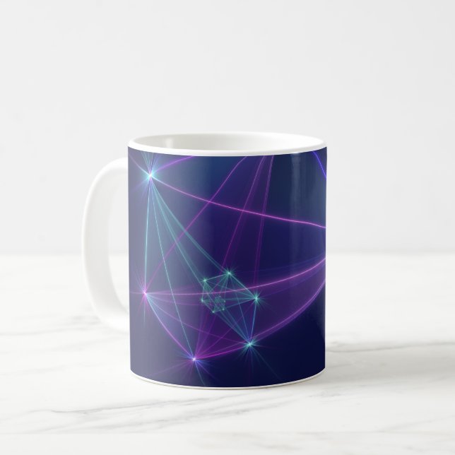 Constellation, Abstract Fantasy Fractal Art Coffee Mug (Front Left)