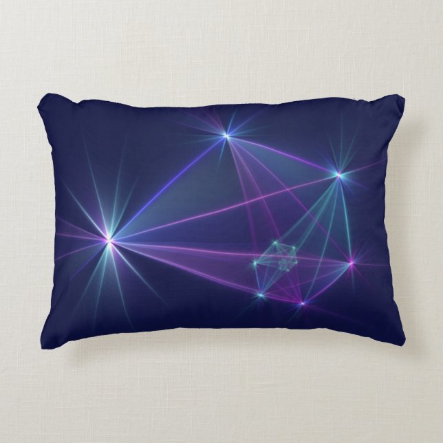 Constellation, Abstract Fantasy Fractal Art Decorative Cushion (Front)
