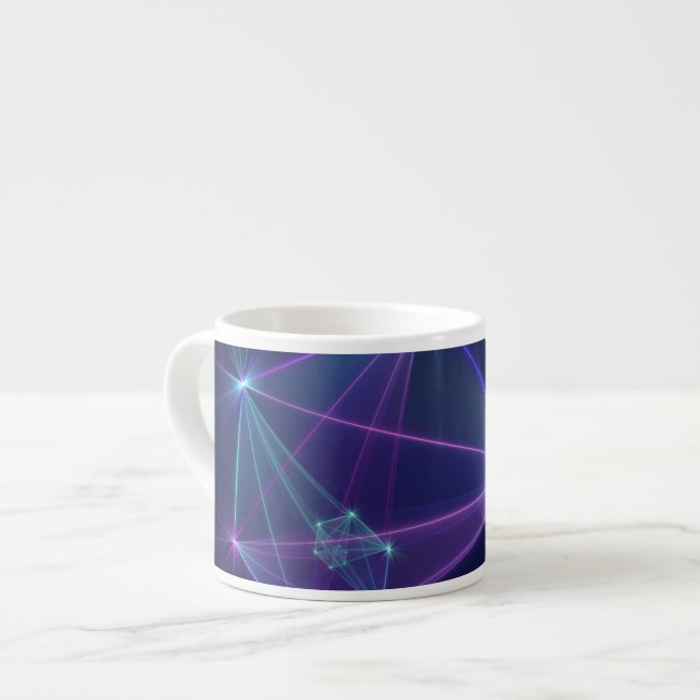 Constellation, Abstract Fantasy Fractal Art Espresso Cup (Front Left)