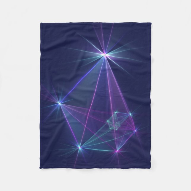 Constellation, Abstract Fantasy Fractal Art Fleece Blanket (Front)