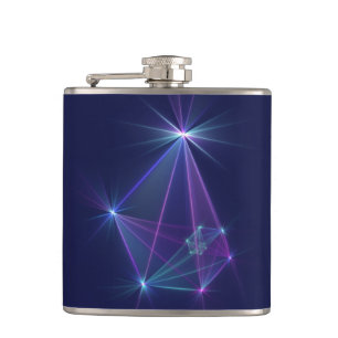 Constellation, Abstract Fantasy Fractal Art Hip Flask