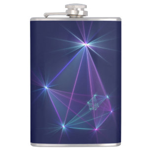 Constellation, Abstract Fantasy Fractal Art Hip Flask