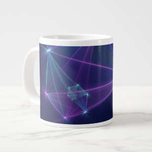 Constellation, Abstract Fantasy Fractal Art Large Coffee Mug