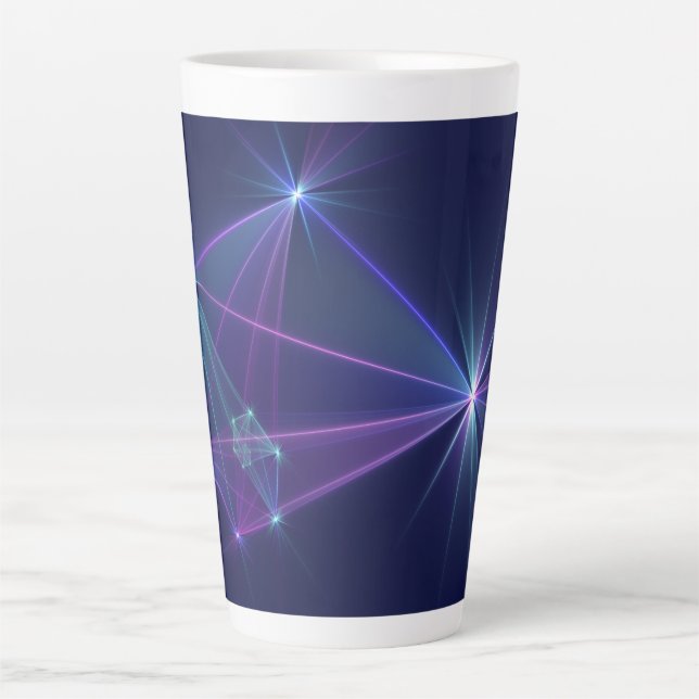 Constellation, Abstract Fantasy Fractal Art Latte Mug (Front)