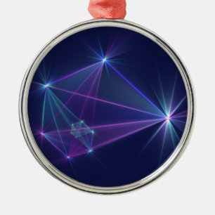 Constellation, Abstract Fantasy Fractal Art Metal Ornament