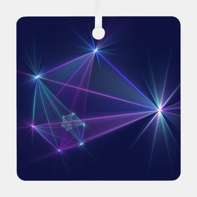 Constellation, Abstract Fantasy Fractal Art Metal Tree Decoration (Front)