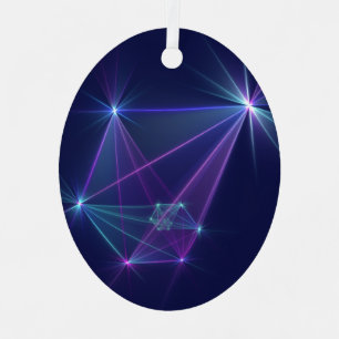 Constellation, Abstract Fantasy Fractal Art Metal Tree Decoration
