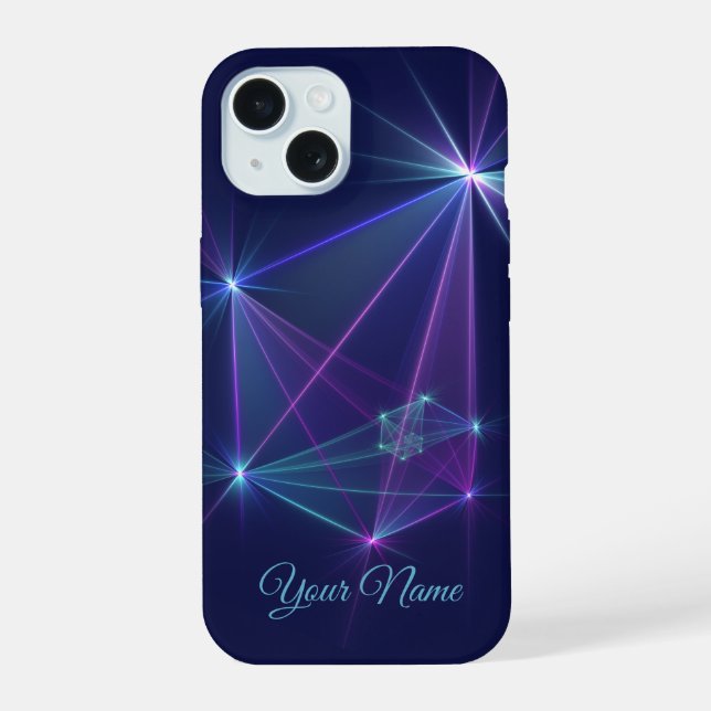 Constellation, Abstract Fantasy Fractal Art Name iPhone 15 Case (Back)