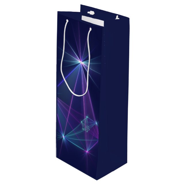 Constellation, Abstract Fantasy Fractal Art Wine Gift Bag (Front Angled)