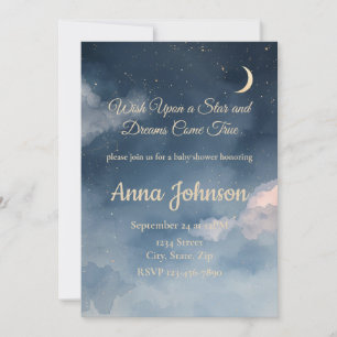 Constellation Baby Shower Invitation Watercolor