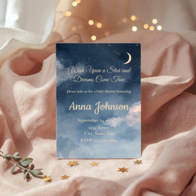 Constellation Baby Shower Invitation | Watercolor (Creator Uploaded)