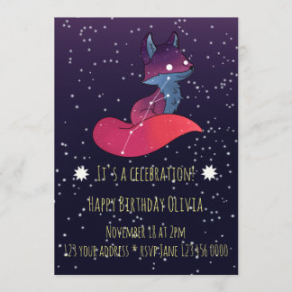 Constellation Fox Invitation